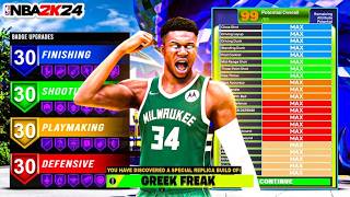 NBA 2K24 GIANNIS ANTETOKOUNMPO BUILD in NBA 2K24 🔥 BEST ISO CENTER BUILD 2K24 [upl. by Knighton356]