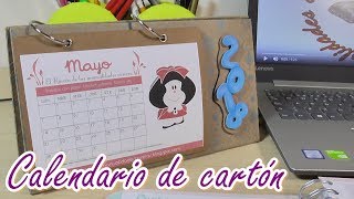 Calendario de mesa hecho con cartón Almanaque casero DIY [upl. by Ambrosio863]