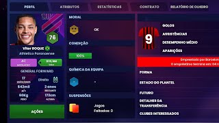 TOP 10 MELHORES JOGADORES SUB17 shortsvideo soccermanager2024 soccermanager24 sm24 [upl. by Damicke594]