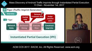 ACM CCS 2017  Mass Discovery of Android Traffic Imprints   Yi Chen [upl. by Lyndsey709]