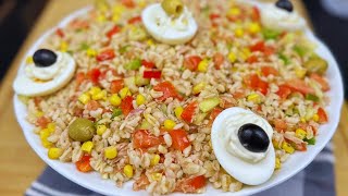 DÉLICIEUSE SALADE DE BLÉ EBLY🌾RECETTE RAFRAÎCHISSANTE EXPRESS D’ÉTÉ IDÉALE QUAND IL FAIT CHAUD 🥗 [upl. by Ainola]