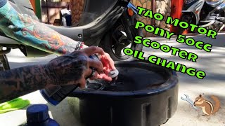 Tao Motor Pony 50cc oil change [upl. by Lux]