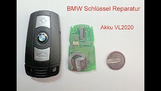 BMW SCHLÜSSEL REPARATUR E90 E60 E87 Batterie Gehäuse wechseln [upl. by Syned]