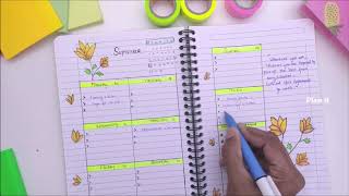 How to make weekly planner for beginners Step by step  Diy planners using notebook [upl. by Bellew802]