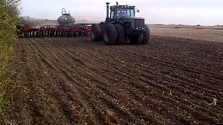 Agco Star 8425 pulling 60 CIH Precision 800 [upl. by Kwei]