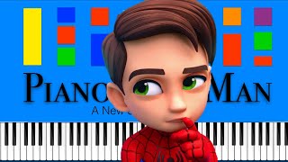 Marvels Spidey and His Amazing Friends Theme Song Slow Easy Medium Piano Tutorial 4K [upl. by Lenox]