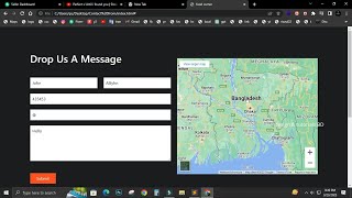 Contact us page design with google map  using HTML CSS [upl. by Locklin444]