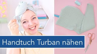 Handtuch Turban mit Ohren nähen  kostenloses Schnittmuster [upl. by Urata]