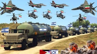 Israeli Oil Tankers Supply Convoy in Jerusalem Destroyed By Irani Fighter jets Drone Helic GTA 5 [upl. by Jarret65]