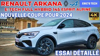 Essai détaillé du Renault Arkana 2024 ETech full hybrid [upl. by Kabab]