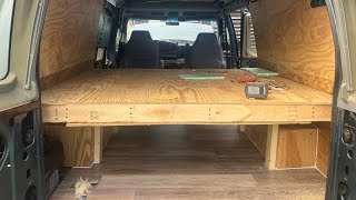 96E150 Van BuildRear Walls and Storage Part 4 [upl. by Kronfeld975]