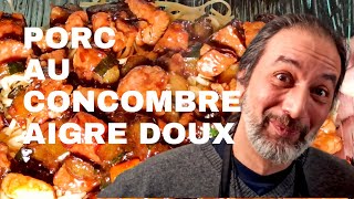 Porc au Concombre Aigre Doux et Boisson🍷 alain belamiri  cuisine épices et tout [upl. by Llednov781]