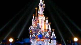 EuroDisney Disneyland Paris 2010 Christmas Año Nuevo Navidad New Year Iluminated Castle [upl. by Briny]