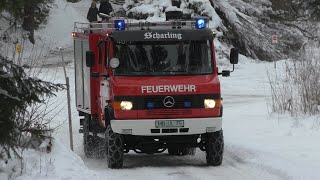 TSF mit Schneeketten TSFW Freiwillige Feuerwehr Kreuth Ortsfeuerwehr Scharling [upl. by Hewie]