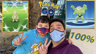 ¡Mi MEJOR COMMUNITY DAY MUCHOS MACHOP SHINY EVOLUCIÓN MACHAMP SHINY 100 IV Pokémon GO Keibron [upl. by Kip265]