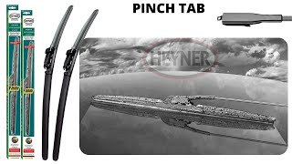 HOW TO FIT HEYNER HYBRID WINDSCREEN WIPER BLADES PINCH TAB WIPER ARM [upl. by Niret]