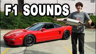 The NSX gets a RARE old school Exhaust [upl. by Nayrbo]