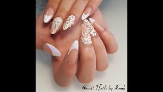 Elegante Frenchnägel mit 3 Slider  Schnelle einfache Nailart  Messenägel [upl. by Cappello471]