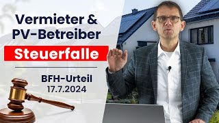 Verkauf von Wärme und Strom an Mieter  Vermieter Heizung Photovoltaik  BFHUrteil vs Finanzamt [upl. by Latashia554]