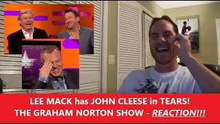 American Reacts LEE MACKS JOKE LEAVES JOHN CLEESE IN NEAR TEARS  The Graham Norton Show REACTION [upl. by Ydnagrub]