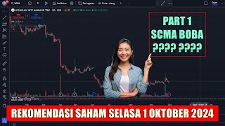 PART 1 Rekomendasi Swing trading Scalping saham hari Selasa 1 Oktober 2024  SCMA BOBA [upl. by Eimareg]