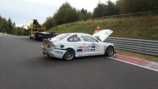 Nürburgring record attempt ends in the barrier [upl. by Notniv]