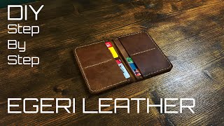 Bifold Leather Wallet PDF Pattern  A4 Template Mens leather wallet Handmade Wallet DIY make craft [upl. by Foscalina534]