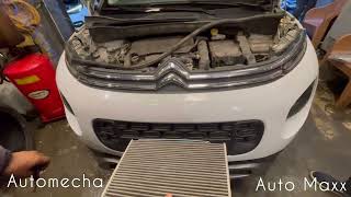 citroen c3 air cross cabin air filter replacement طريقه تغيير فلتر تكييف سيتروين [upl. by Mattox]