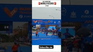 Half marathon World record👑⏰️ 5730 trending shorts viralshorts halfmarathon subscribe athlete [upl. by Nolyaj]