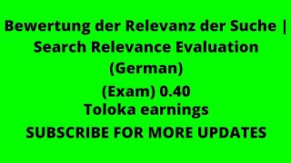 Bewertung der Relevanz der Suche  Search Relevance Evaluation German Exam 040 [upl. by Anaed]