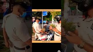 Police nr pakad li automobile bikerreaction motovlog girlsreactiononsuperbike police superbike [upl. by Anatnas697]