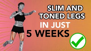 Get Slim Legs in 5 Weeks Standing Workout  10 Minutes [upl. by Euqram]