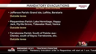 Mandatory evacuation for residents outside Levee Systems [upl. by Darmit]