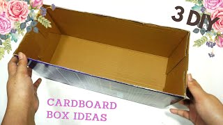 3 Diy Cardboard Basket Storage Ideas  Diy Cardboard Box [upl. by Renner]