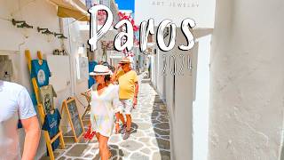 Paros Greece walking through Parikia the capital and the main port of Paros island Greece 2024 [upl. by Boris]