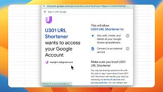 Using U301 URL Shortener to short you URL in Google Sheets [upl. by Mickie761]