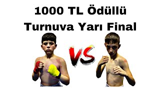 1000 TL Ödüllü Kick Boks Turnuvası Yarı Final Maçı Çok Sert Geçti [upl. by Aderb]