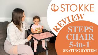 STOKKE STEPS HIGH CHAIR  REVIEW  5in1 Seating System  WORTH THE MONEY [upl. by Alyakim]