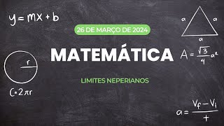 LIMITES NEPERIANOS matematica limites derivadas [upl. by Adnilem]