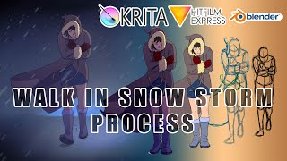 Krita Snow Storm Breakdown Hitfim  Blender [upl. by Rengaw]