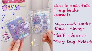 how to make cute 3 ring Mini Binder Journal in a very easy way [upl. by Yerroc]