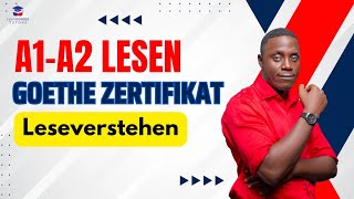 A1A2 Goethe Zertifikat Lesen  Leseverstehen [upl. by Vacla]