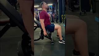 Rosca martelo unilateral biceps treino treinodebraço academia [upl. by Farhsa706]