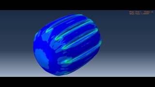 Stretching of spherical Shell  simulation in Abaqus [upl. by Nyrem]