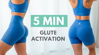 GLUTE ACTIVATION ROUTINE  Do this before your workout to grow booty faster [upl. by Oiredised]