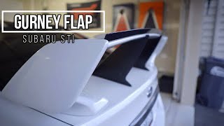 Subaru STI Wing Gurney Flap Install [upl. by Persson]