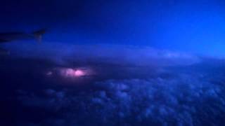 Thunder Storm from a plane amazing lightning display when flying [upl. by Jabez]