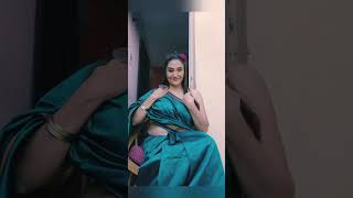 mast green silk saree vlogs 🔥🔥 mast look h na 😜 youtube saree viral vlogs neelima [upl. by Goodspeed387]