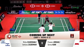 JORDANKANI  INA  VS ZILBERMANZILBERMAN  ISR   Yonex Canada Open 2024 [upl. by Ecilegna216]