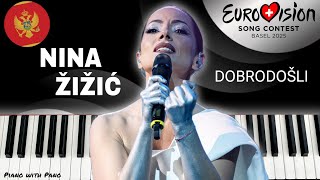 Nina Žižić  Dobrodošli  Montenegro 🇲🇪  Piano Cover  Eurovision 2025 [upl. by Epillihp]